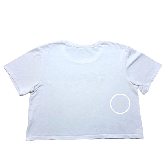 Vans Woman White Crop Shirt w/ Logo and Flowers Size. XL. - Picture 3 of 5